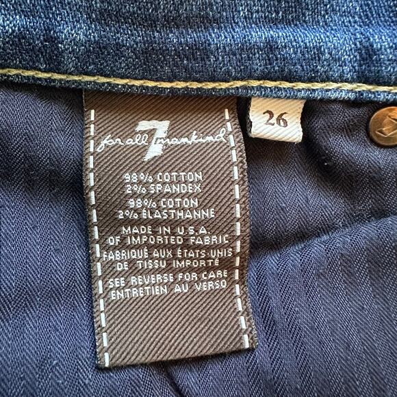 7 For All Mankind Josefina Skinny Boyfriend medium wash jeans size 26 - Picture 7 of 12